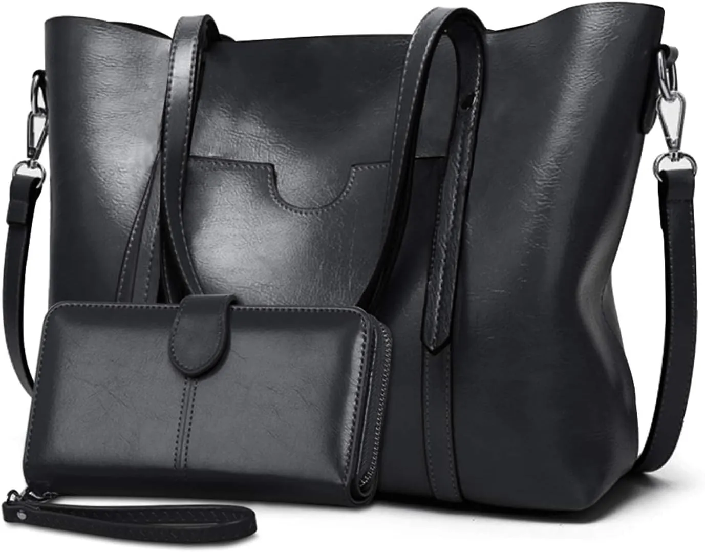 Purses and Handbags for Women Large Shoulder Tote Satchel Purse Work Bags with Matching Wallet