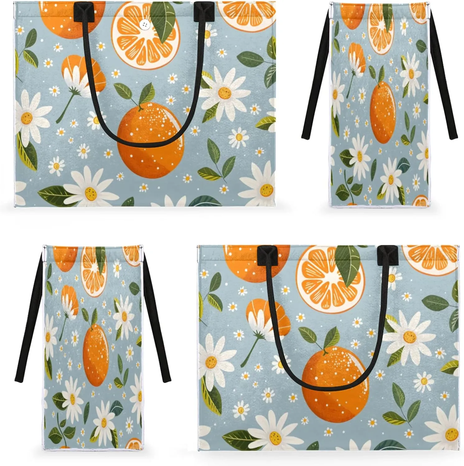 QsirBC Large Tote Bag for Women Men, Travel Beach Bag with Inner Zipper Pocket Snap Closure