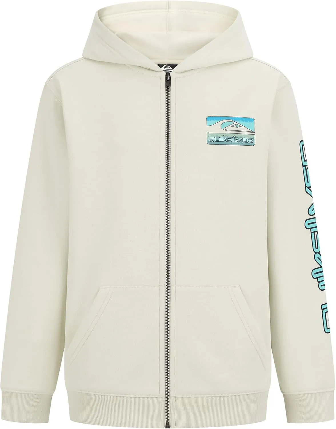 Quiksilver Boys' Full-Zip Fleece Hoodie Sweatshirt with Front Pouch Pocket