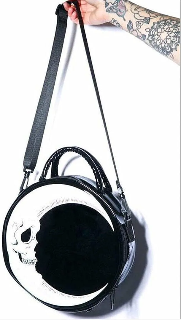 QZUnique Halloween Purses Gothic Novelty Shoulder Bag Pumpkin Coffin Skull Bat Crossbody Bag holiday Party Gift Candy Bag