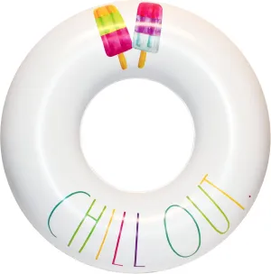 Rae Dunn x CocoNut Float Junior Ring Floats - 32 Inch Inflatable Raft & Durable Water Inner Tube - Stable Ride-On for Summer Parties & Swim Events