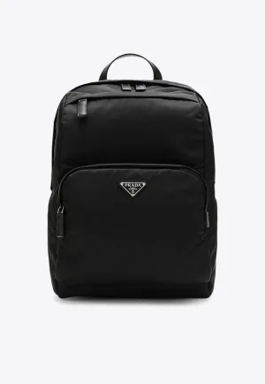Re-Nylon Triangle Logo Backpack