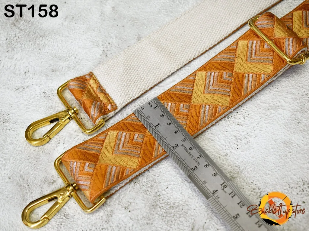 Replacement Messenger Crossbody Strap Canvas Sling Bag Purse Strap Custom Embroidery Strap Handbag Embroidered Strap Boho Guitar Strap Gift