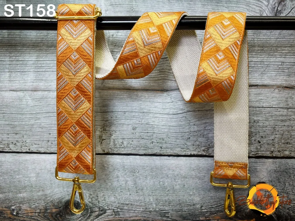 Replacement Messenger Crossbody Strap Canvas Sling Bag Purse Strap Custom Embroidery Strap Handbag Embroidered Strap Boho Guitar Strap Gift