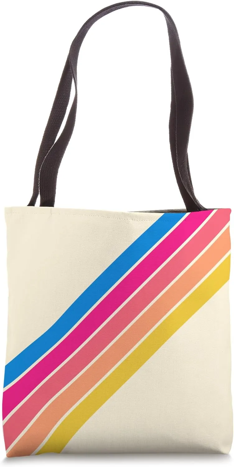 Retro Stripes (Striped) Tote Bag