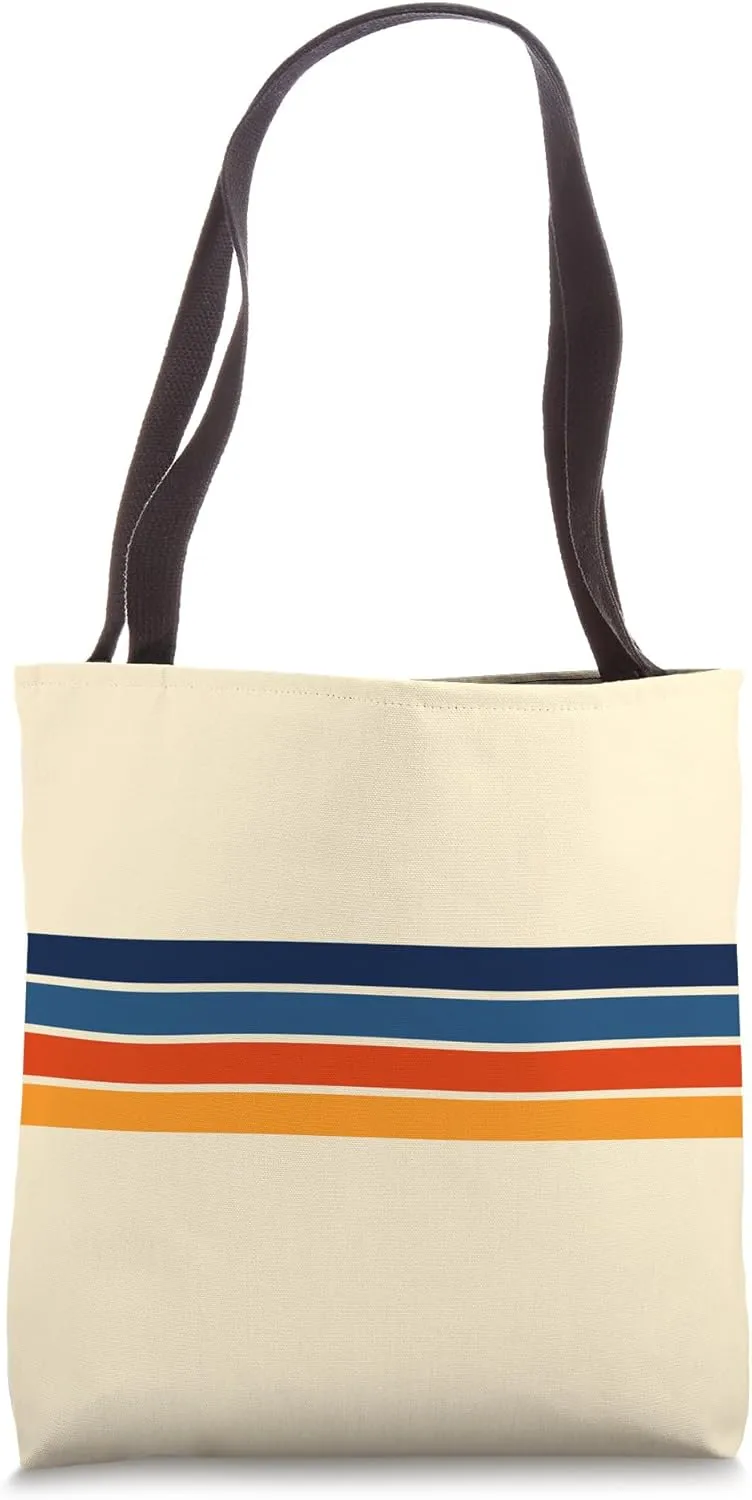 Retro Stripes (Striped) Tote Bag