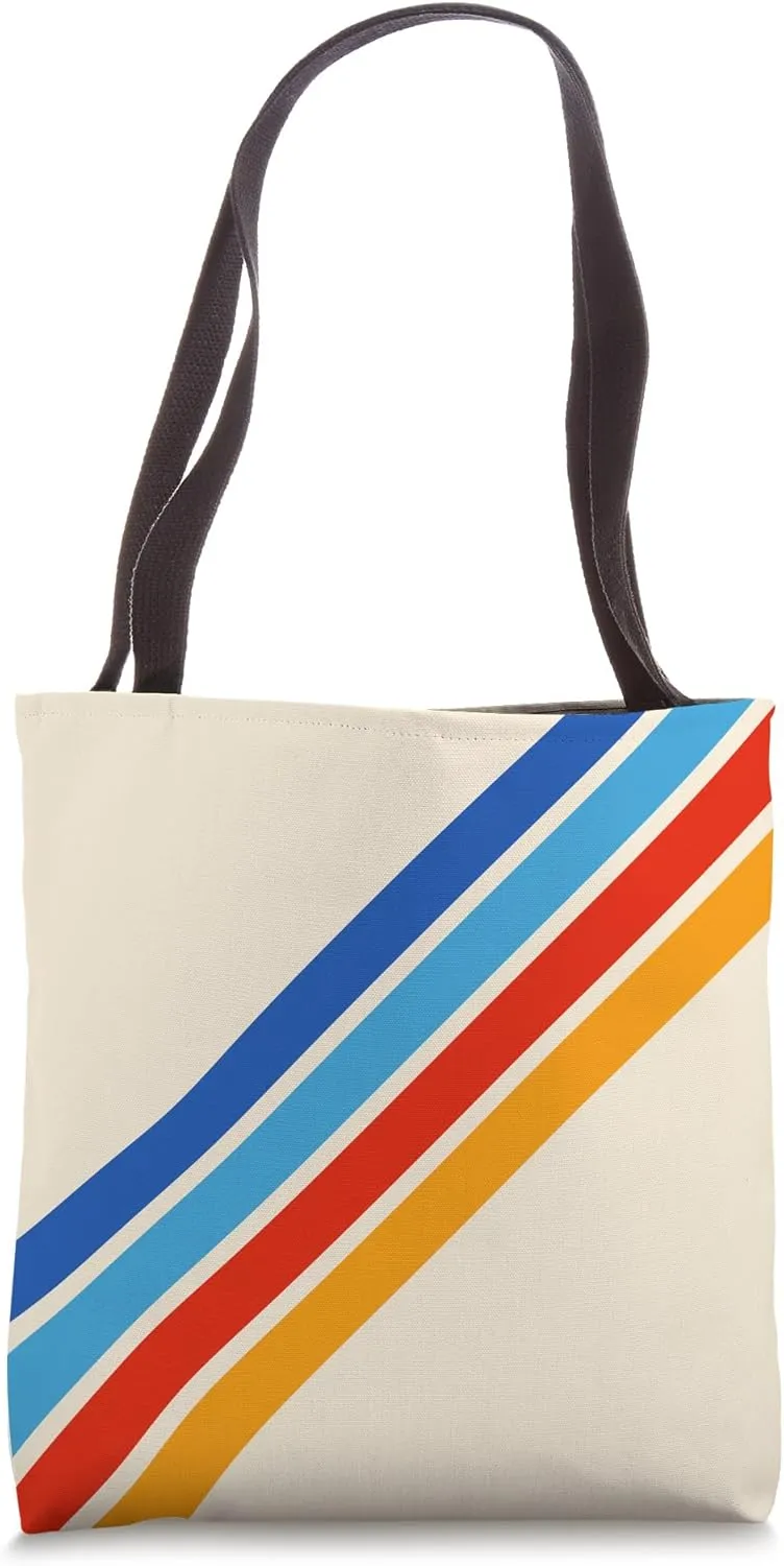 Retro Stripes (Striped) Tote Bag