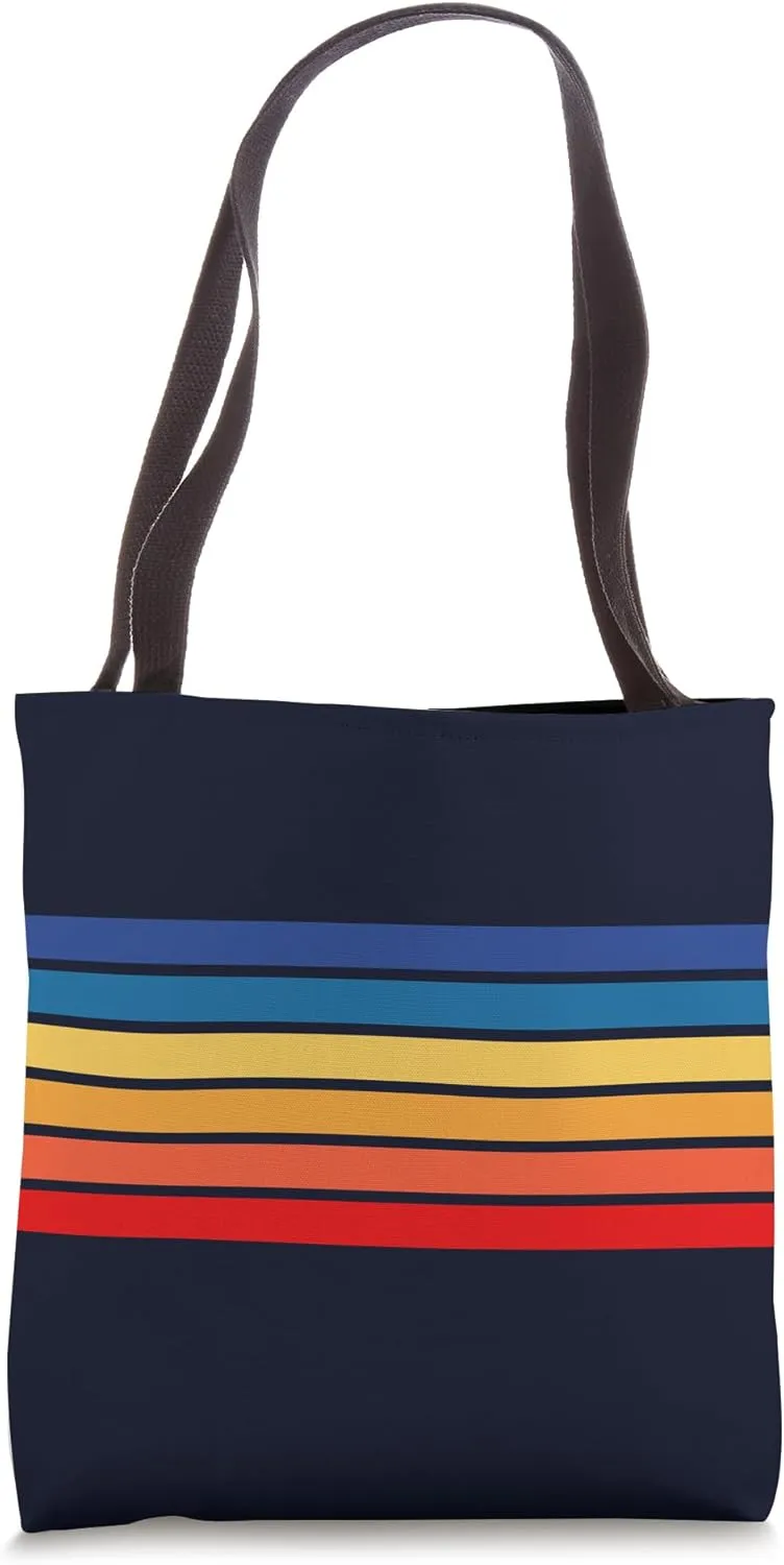Retro Stripes (Striped) Tote Bag