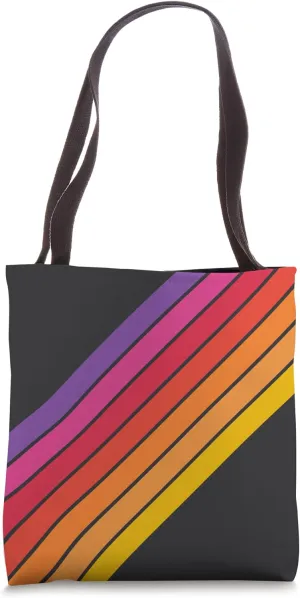 Retro Stripes (Striped) Tote Bag