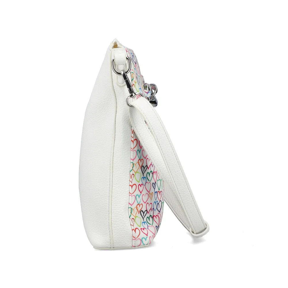 Rieker Classic Messenger Bag White Heart Multi