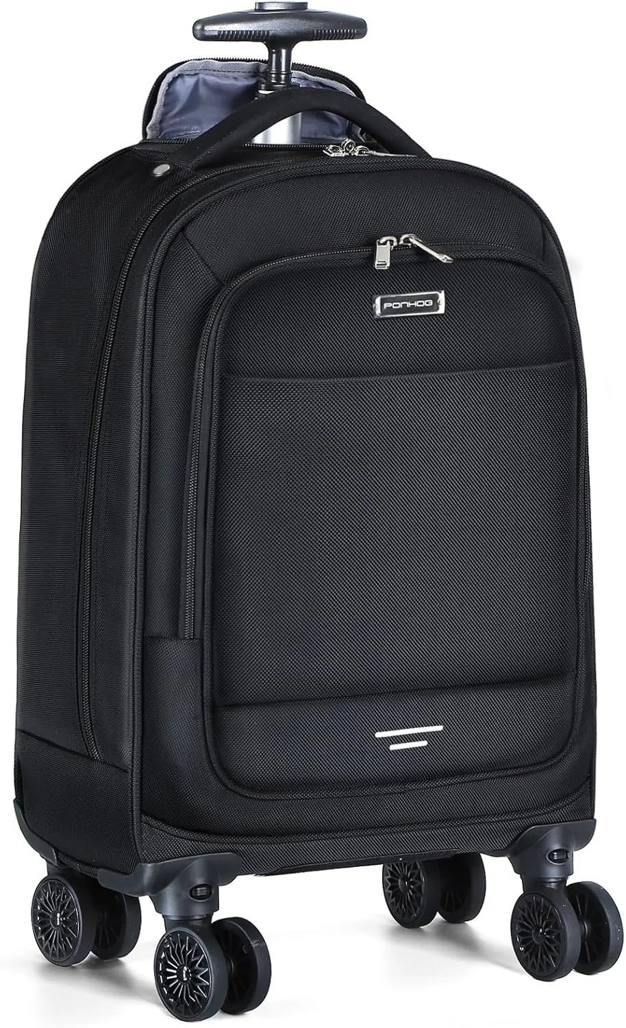 Rolling Backpack - 15.6 inch Laptop Backpack with 4 Spinner Wheels Carry on Travel Backpack Water Resistant Wheeled Backpacks for Women Men Suitable for Overnight College Work Black