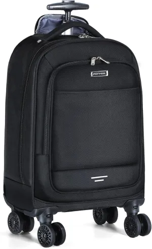 Rolling Backpack - 15.6 inch Laptop Backpack with 4 Spinner Wheels Carry on Travel Backpack Water Resistant Wheeled Backpacks for Women Men Suitable for Overnight College Work Black