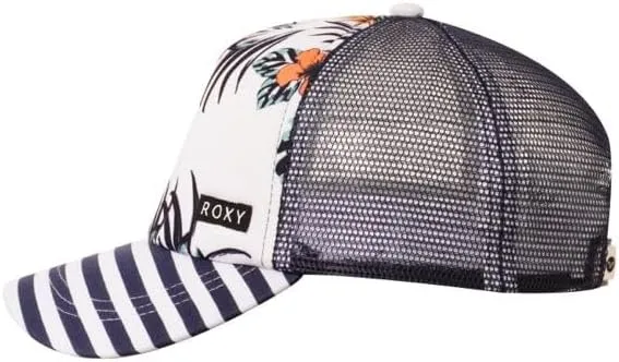 Roxy Girls' Honey Coconut Trucker Hat - Breathable Mesh Snapback, Curved Visor