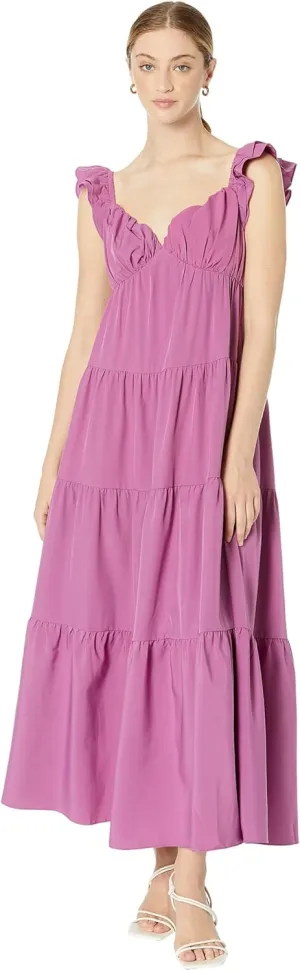Ruffle Sleeve Maxi Dress