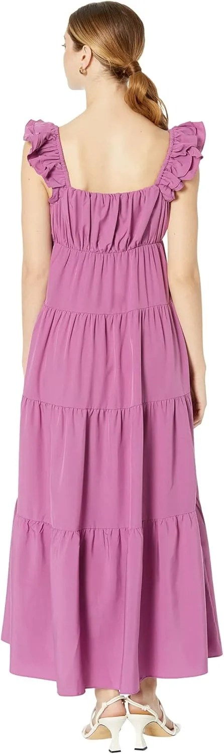 Ruffle Sleeve Maxi Dress