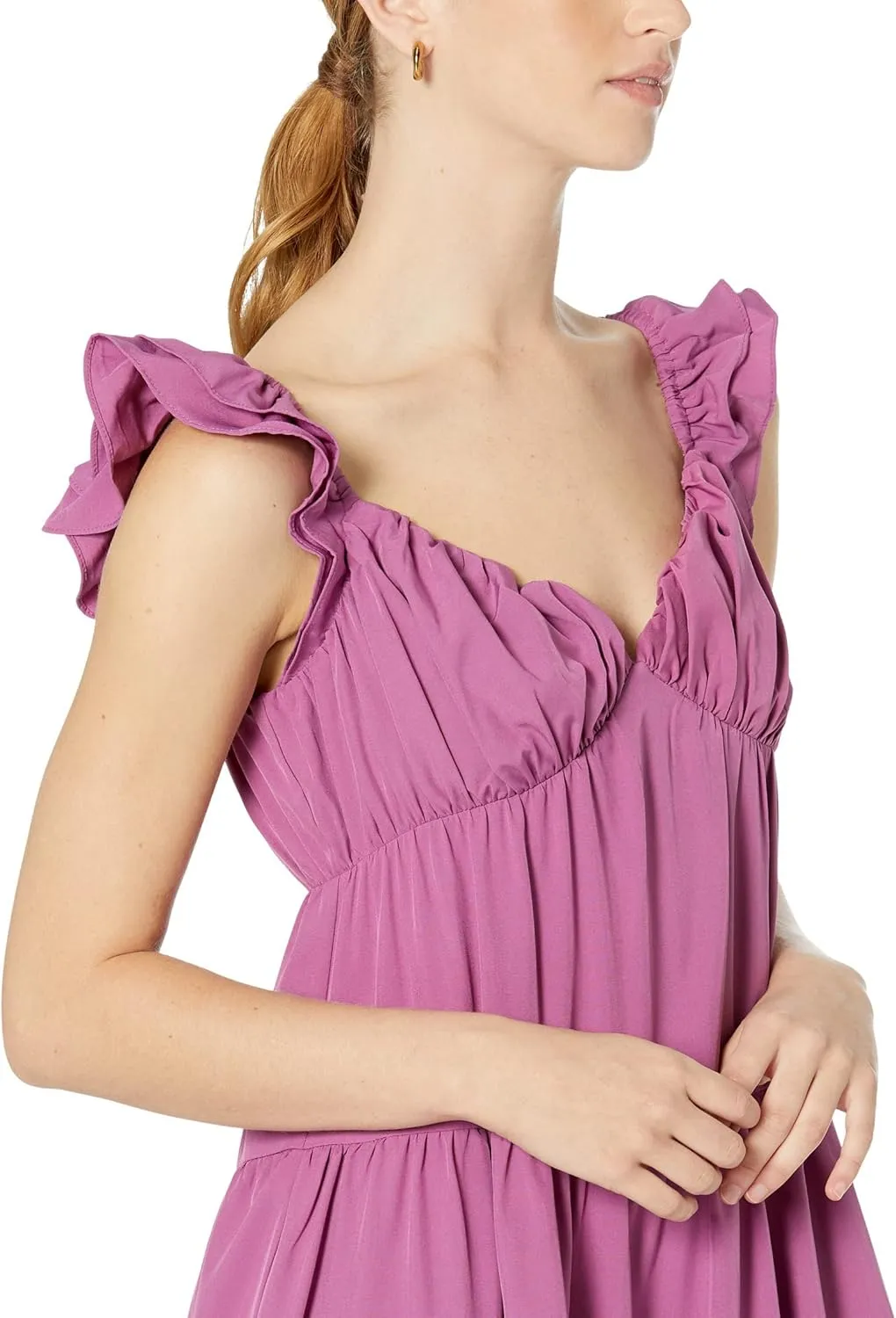 Ruffle Sleeve Maxi Dress