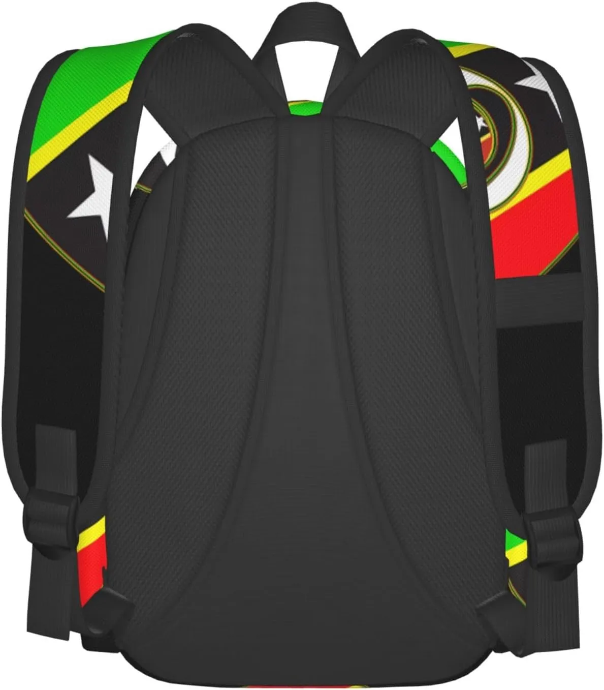 Saint Kitts Nevis Flag Casual Backpack Large Capacity Travel Backpacks Laptop Daypack Commuter Rucksack Adjustable Strap Sports Bags for Hiking Biking