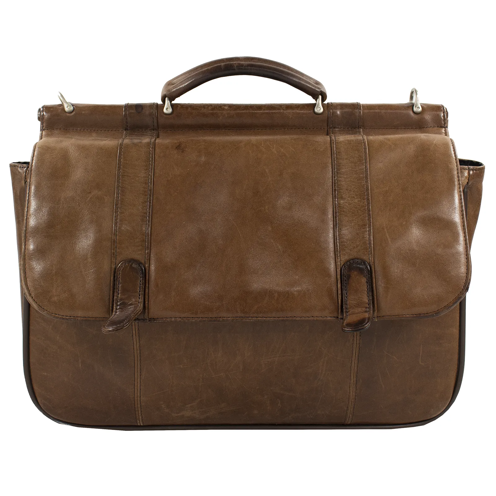 Samsonite Brown Leather 113 Business Class Messenger Bag