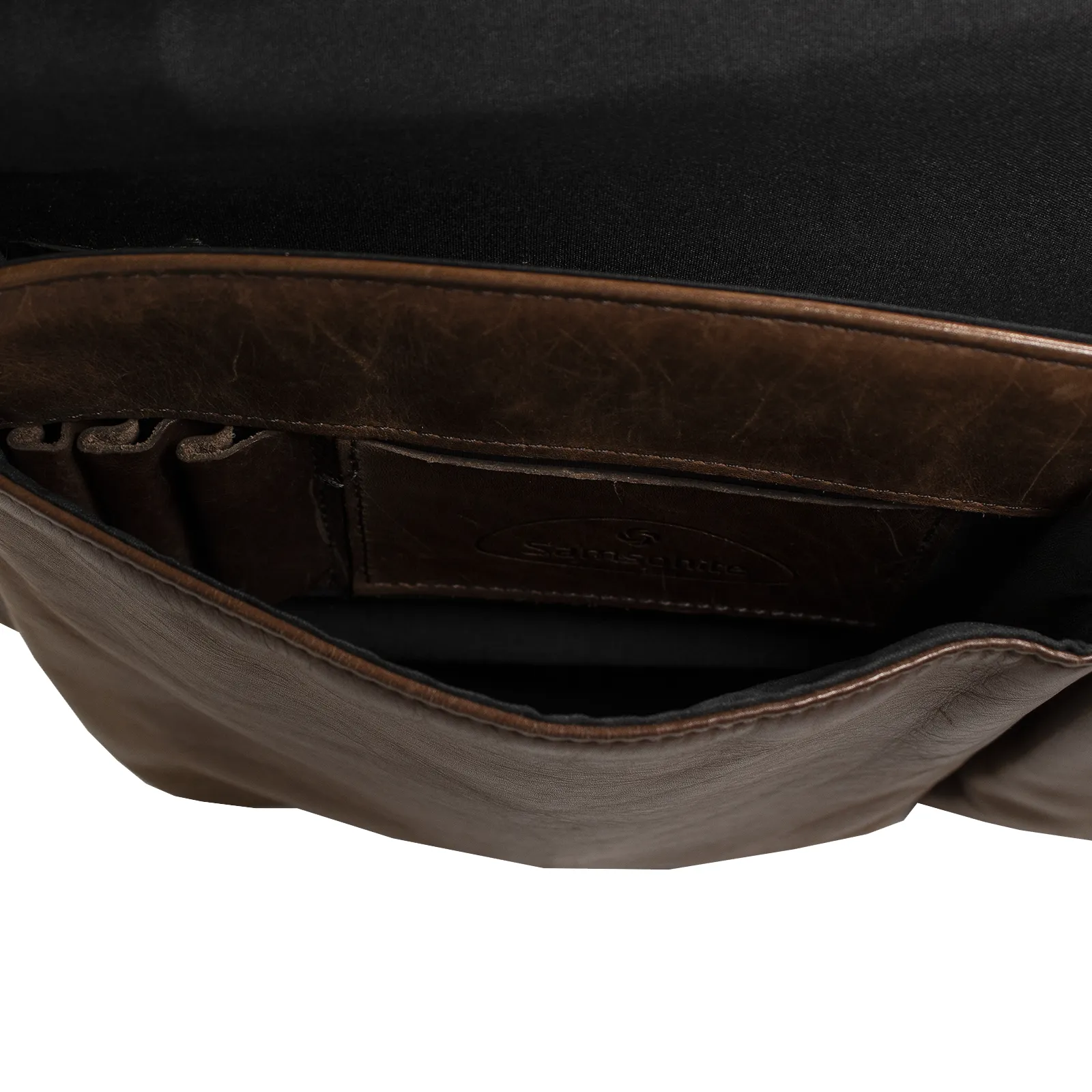 Samsonite Brown Leather 113 Business Class Messenger Bag