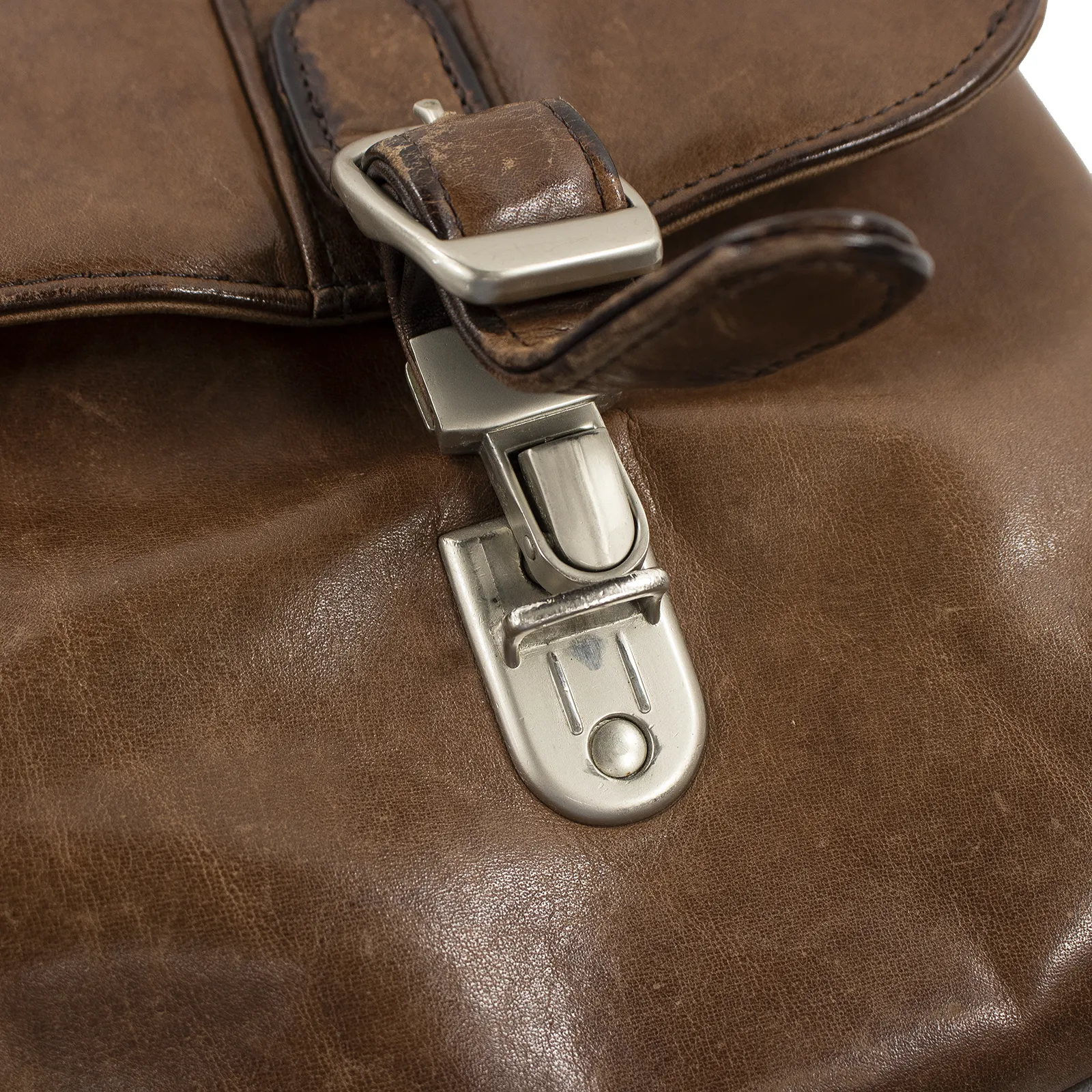 Samsonite Brown Leather 113 Business Class Messenger Bag