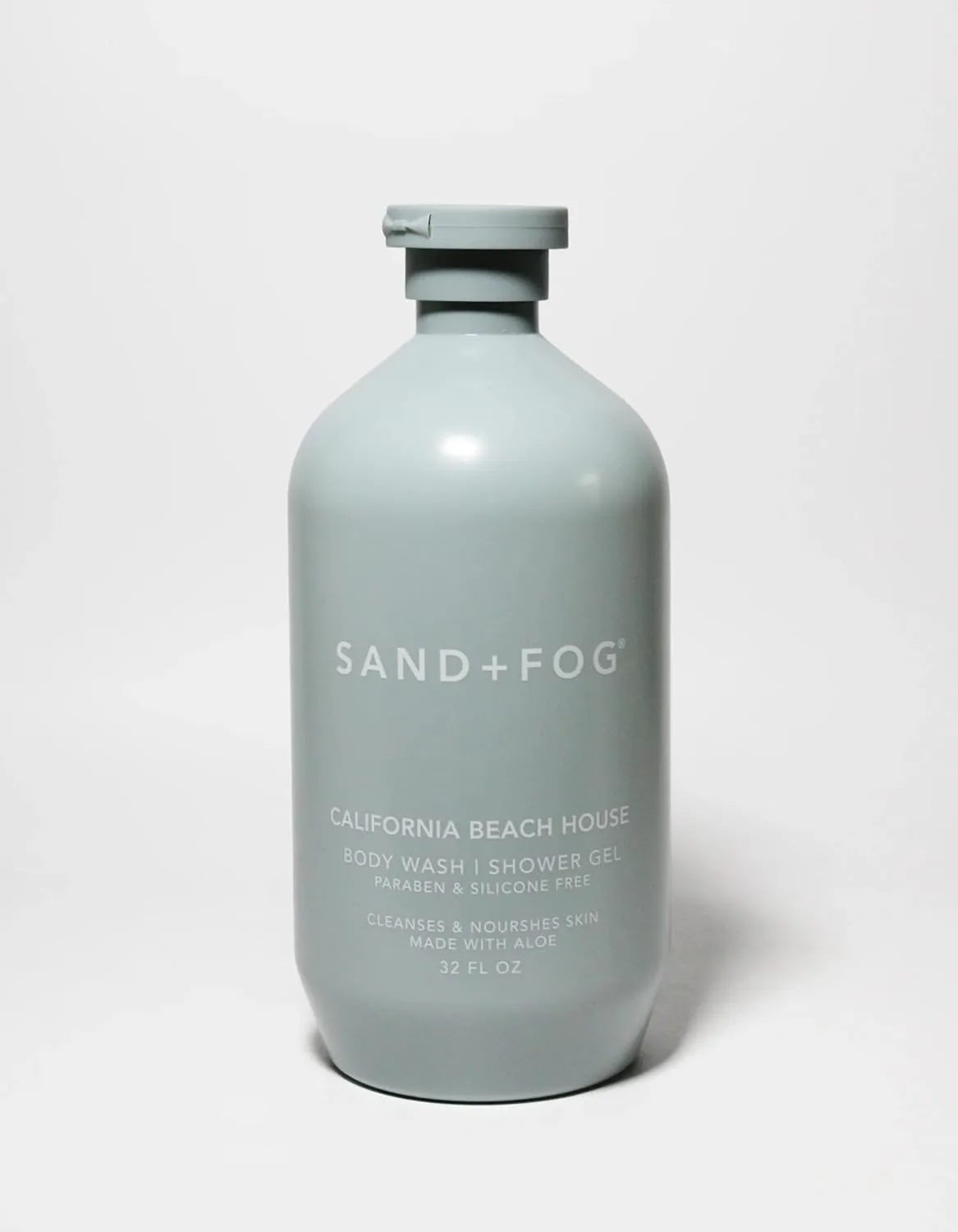 Sand & Fog, Men's PREMIUM Body Wash/Shower Gel, Scent: CALIFORNIA BEACH HOUSE (Paraben and Silicone Free) Cleanse and Nourishes Skin, made with Aloe - 32oz