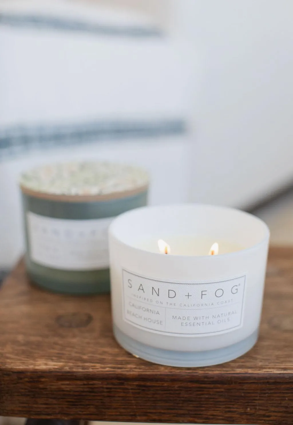 Sand   Fog Scented Candle - California Beach House – Additional Scents and Sizes – 100% Cotton Lead-Free Wick - Luxury Air Freshening Jar Candles - Perfect Home Decor – 12oz
