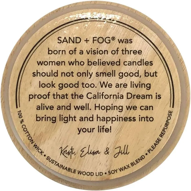 Sand   Fog Scented Candle - California Beach House – Additional Scents and Sizes – 100% Cotton Lead-Free Wick - Luxury Air Freshening Jar Candles - Perfect Home Decor – 12oz