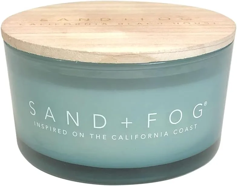 Sand   Fog Scented Candle- California Beach House -Additional Scents and Sizes–100% Cotton Lead-Free Wick-Luxury Air Freshening Jar Candles-Perfect Home Décor for Cocktail Table– 23oz