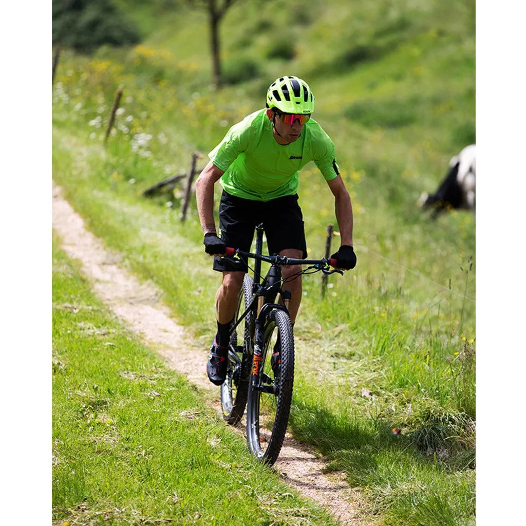 Santini Sasso MTB Mens Cycling Jersey (Fluo Green)