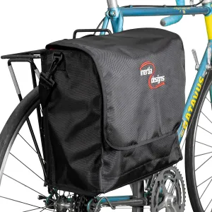 Satchel Pannier - Water-Resistant, Tear-Resistant Exterior - Bungee-Fixed Hook Mounting - Black