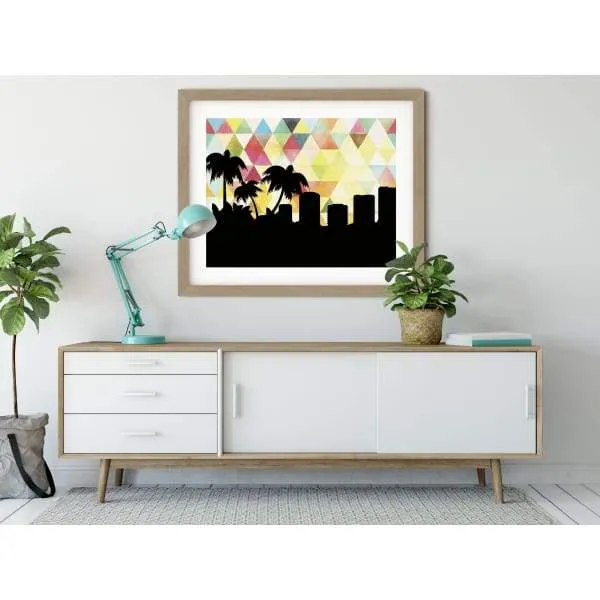 Satellite Beach, Florida geometric skyline