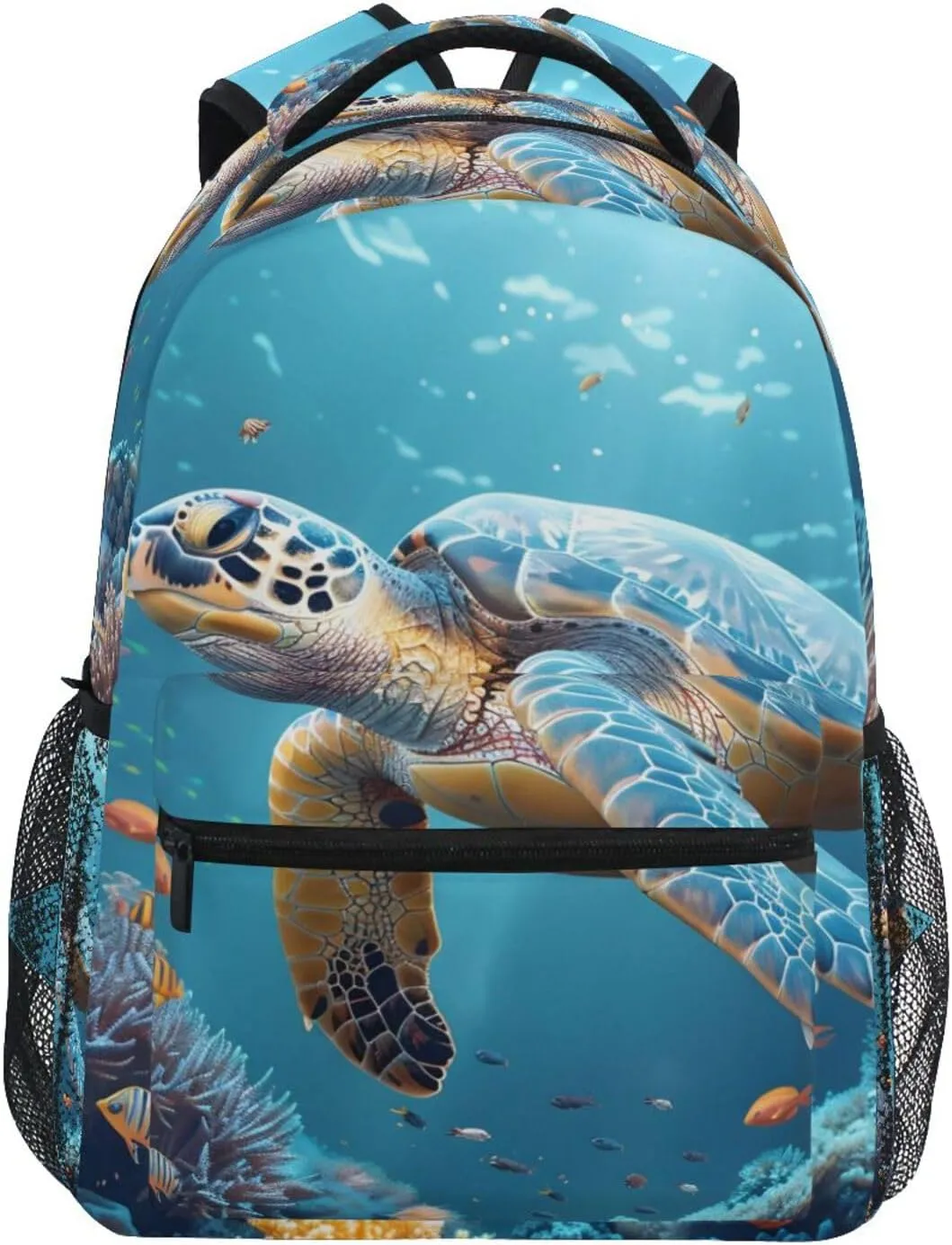 Sea Turtle Backpack 3rd 4th 5th Grade School Bookbag Travel Laptop Daypack Bag Purse for Boys Girls Teens