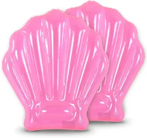 Seashell Pool Float 2 Pack, Summer Fun Inflatable Seashell Float for Kids, Pink Seashell Pool or Beach Toys of 42 Inches