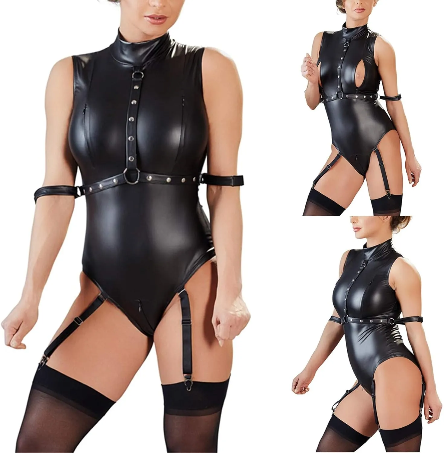 Sexy Lingerie for Women Sets Lace Chemise Babydoll Tie-Front Harness Nightwear Nightgown Sexy V-Neck Nightie