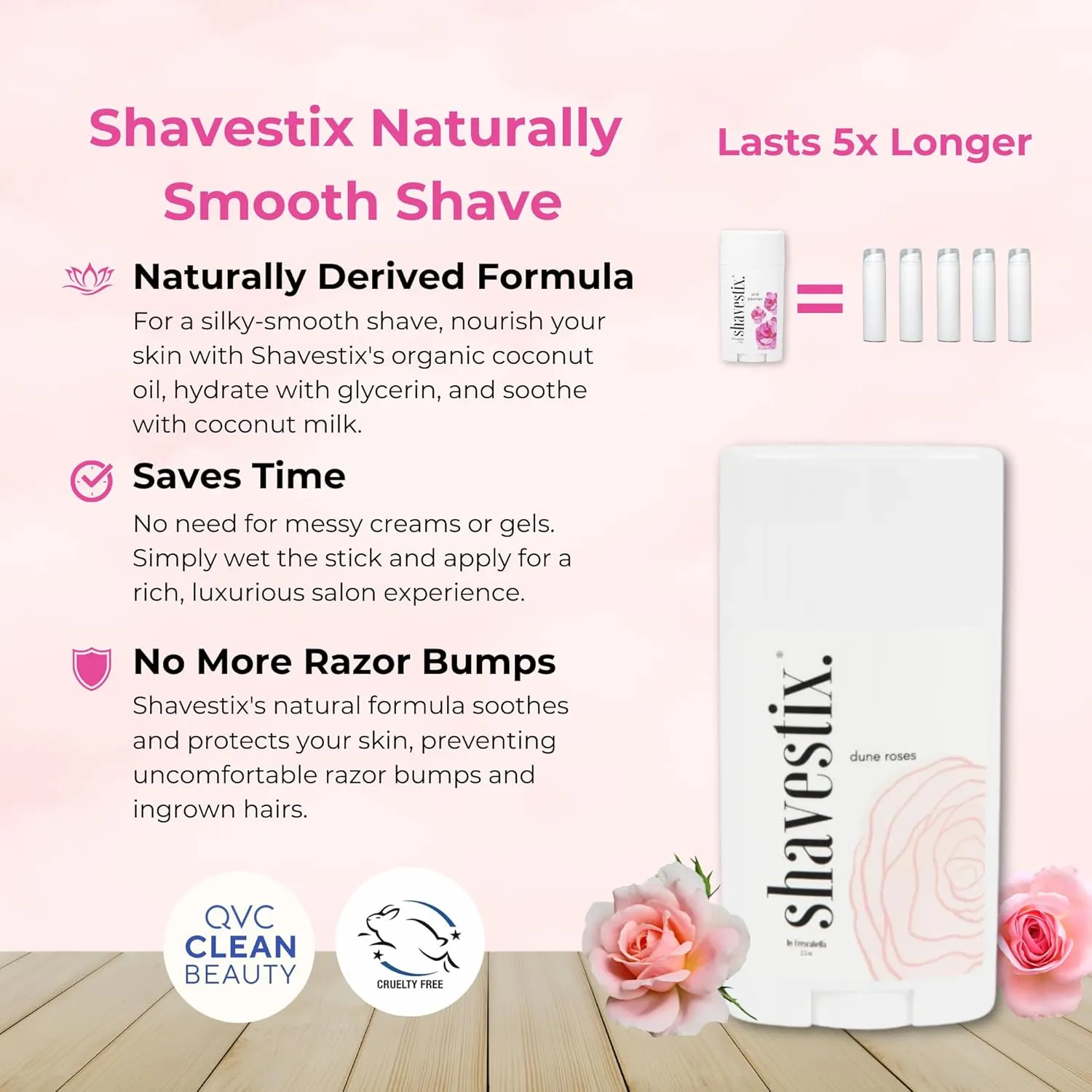 Shavestix Ultra Moisturizing Travel Size Body Shaving Stick 2.75 Oz | Dune Roses Scented Shaver Friendly Hair Removal Cream Bar Sub Shave Gel, Shaving Cream For Women, Men| Avert Razor Bumps, Burn