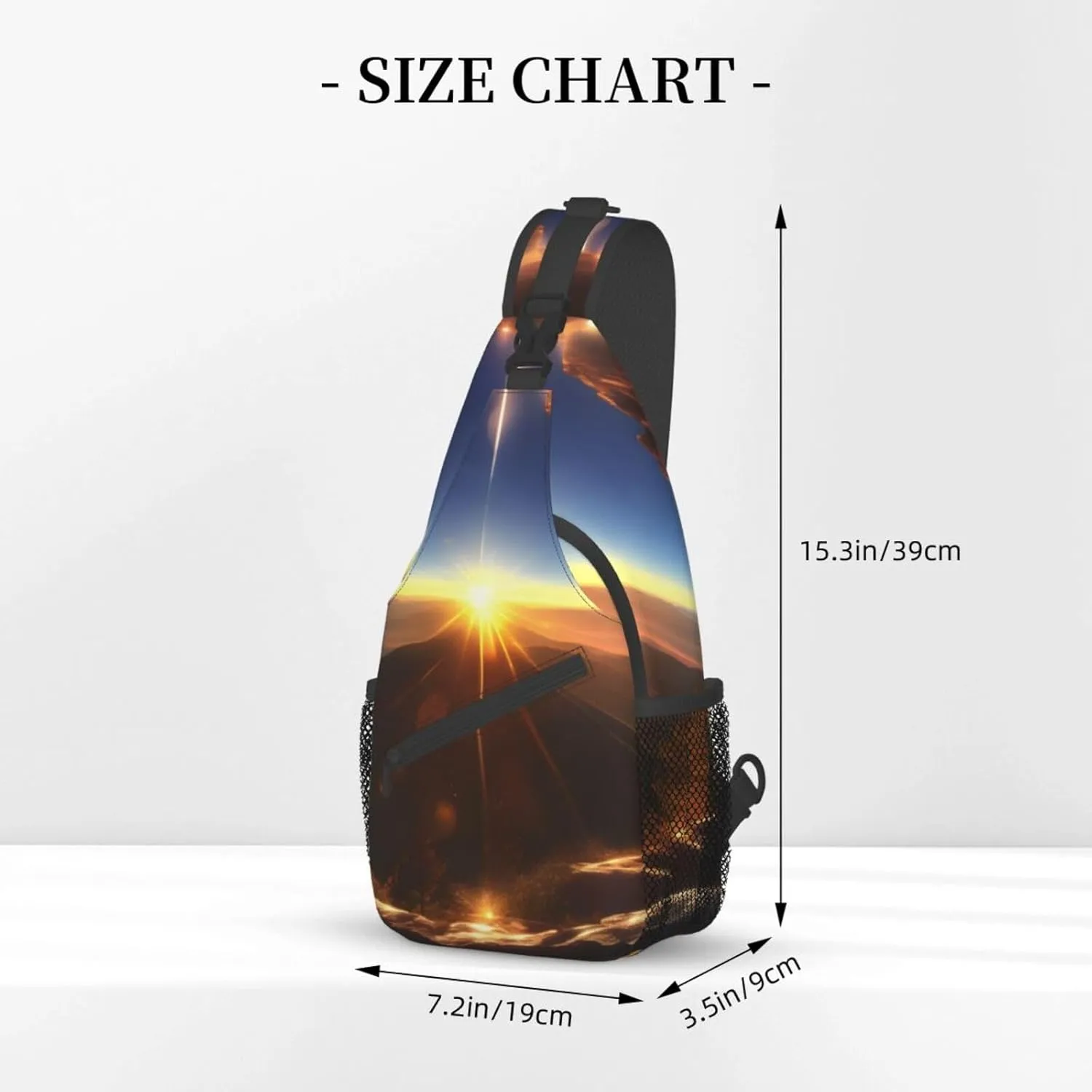 Shining Overlook Unisex Casual Diagonal Chest Bag,Multipurpose Crossbody Shoulder Bag Travel Hiking Daypack