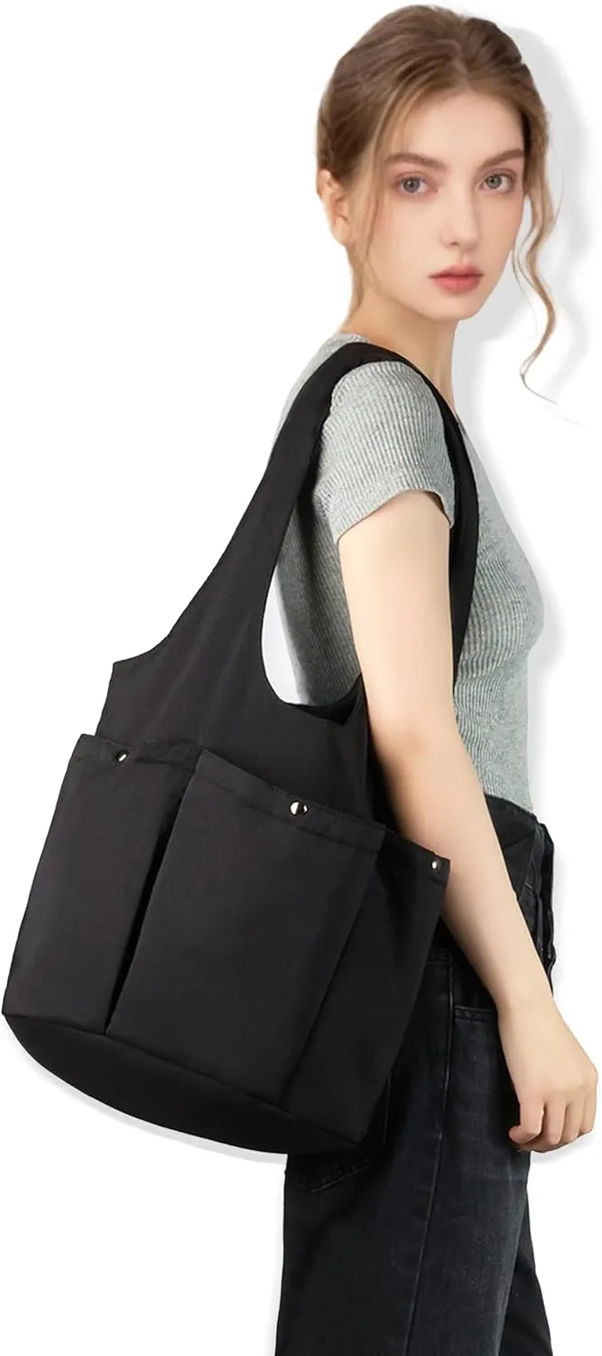 Shoulder Bag for Women - Tote Bag with 3 Deep Pocket PU Leather Hobo Bag with Zipper Closure Handbag for Work