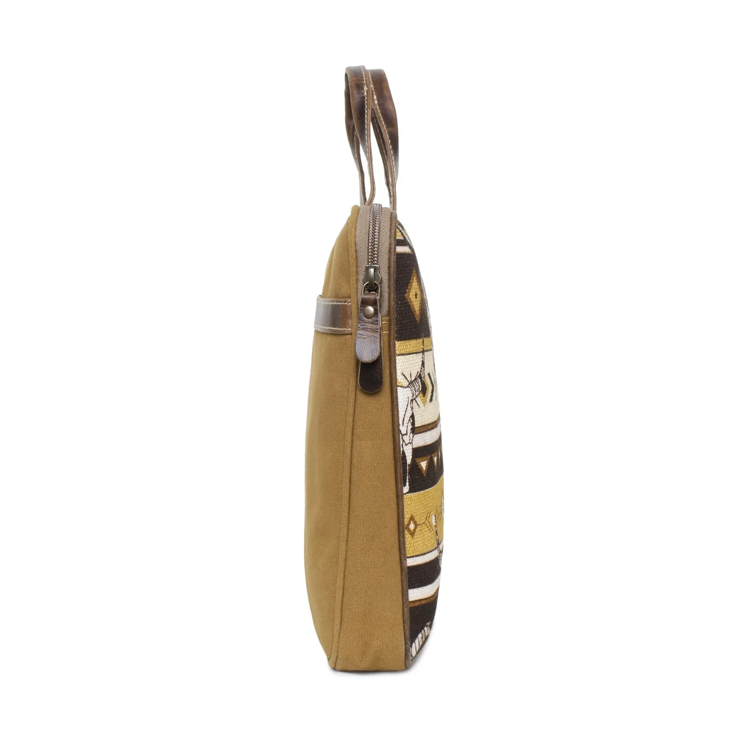 Sixtease Up-cycled Canvas Laptop Sleeve: Stylish Protection for Your Tech Essentials with Eco-Conscious Flair!- (SB-4165)