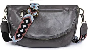 Small Crossbody Sling Bag Unisex Crescent Bag, Nylon Leather Handbags Hobo Bags for Women Shop And Travel