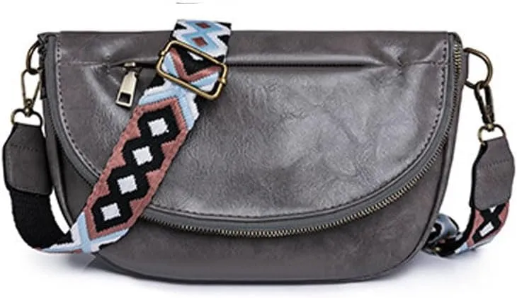 Small Crossbody Sling Bag Unisex Crescent Bag, Nylon Leather Handbags Hobo Bags for Women Shop And Travel