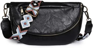 Small Crossbody Sling Bag Unisex Crescent Bag, Nylon Leather Handbags Hobo Bags for Women Shop And Travel