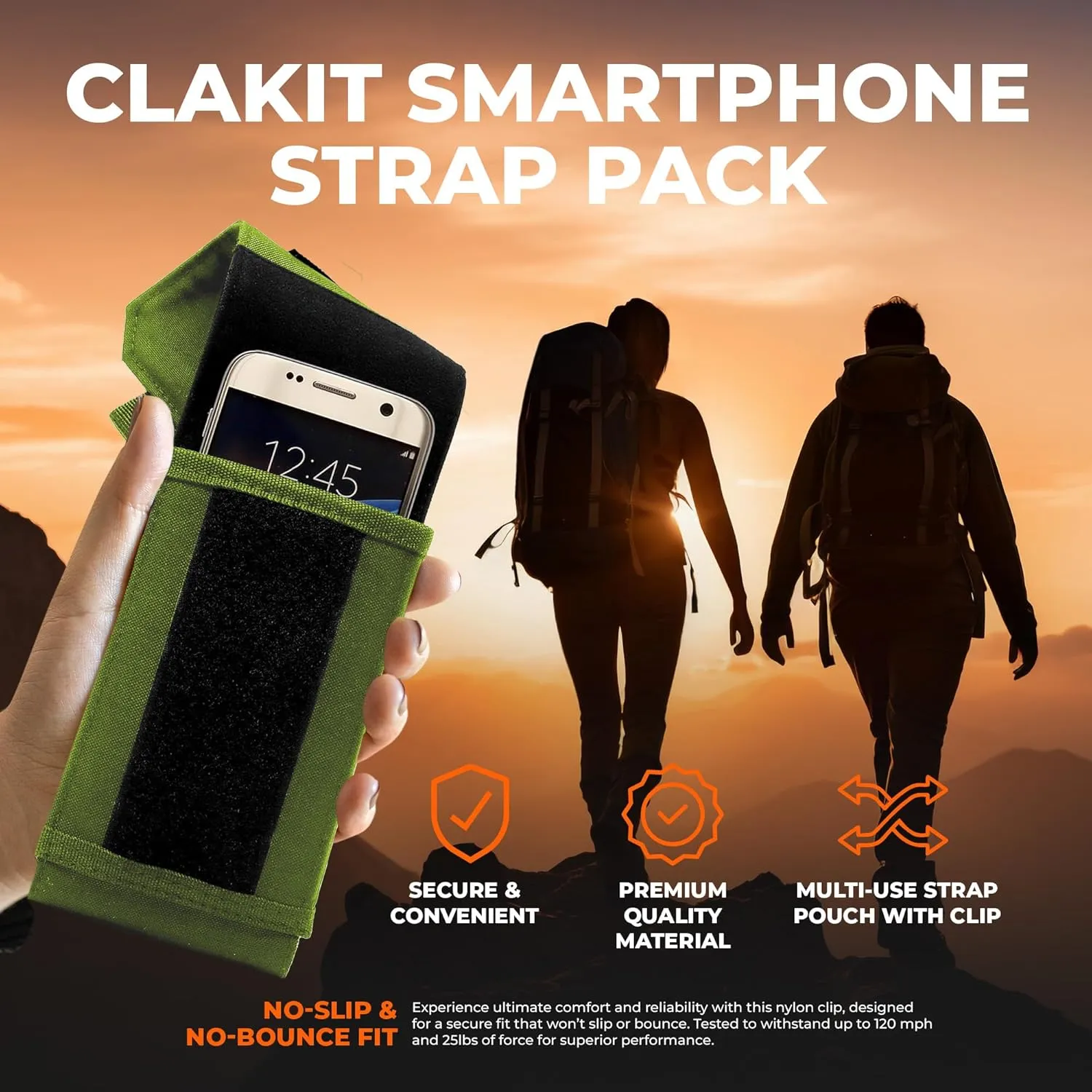 Smartphone Strap Pack - Backpack Shoulder Strap Pocket - Backpack Attachment for Hikers, Travelers, Students, and Commuters