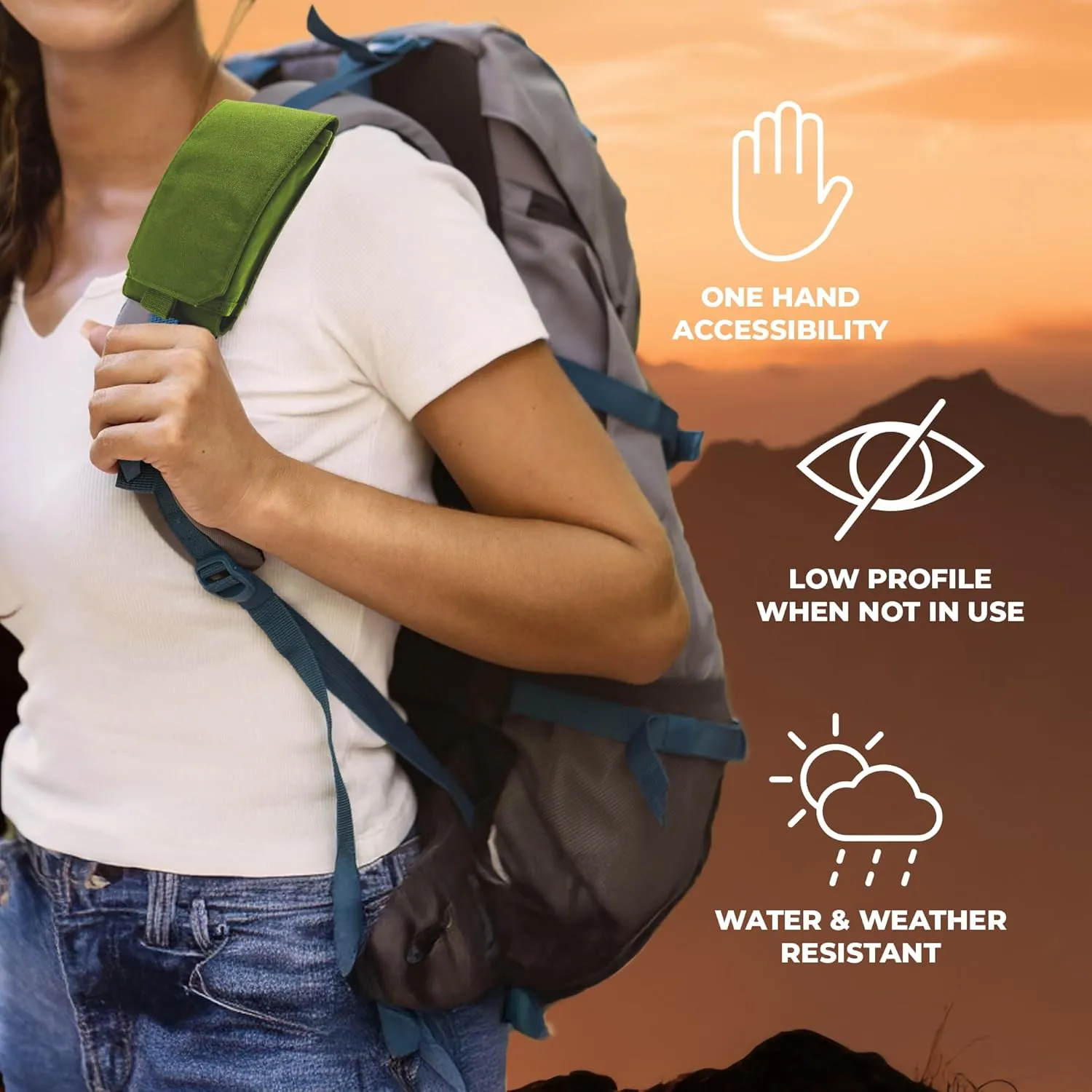 Smartphone Strap Pack - Backpack Shoulder Strap Pocket - Backpack Attachment for Hikers, Travelers, Students, and Commuters