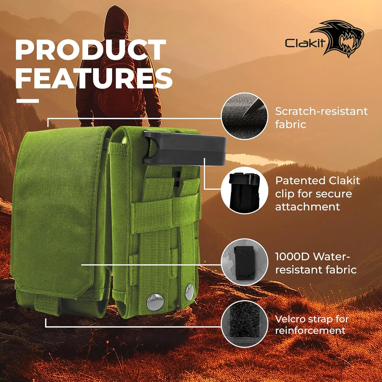 Smartphone Strap Pack - Backpack Shoulder Strap Pocket - Backpack Attachment for Hikers, Travelers, Students, and Commuters