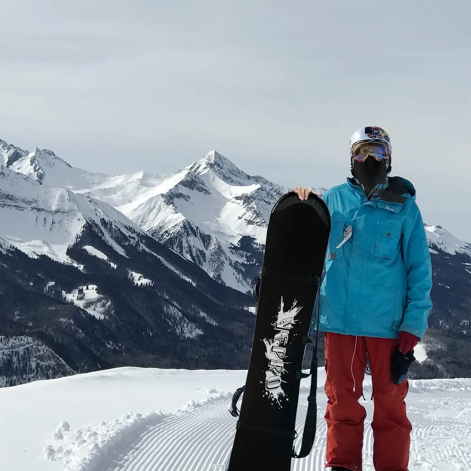 Snowboard Cover Sleeve Case, Adjustable Soft Cover with Shoulder Strap, Binding Open