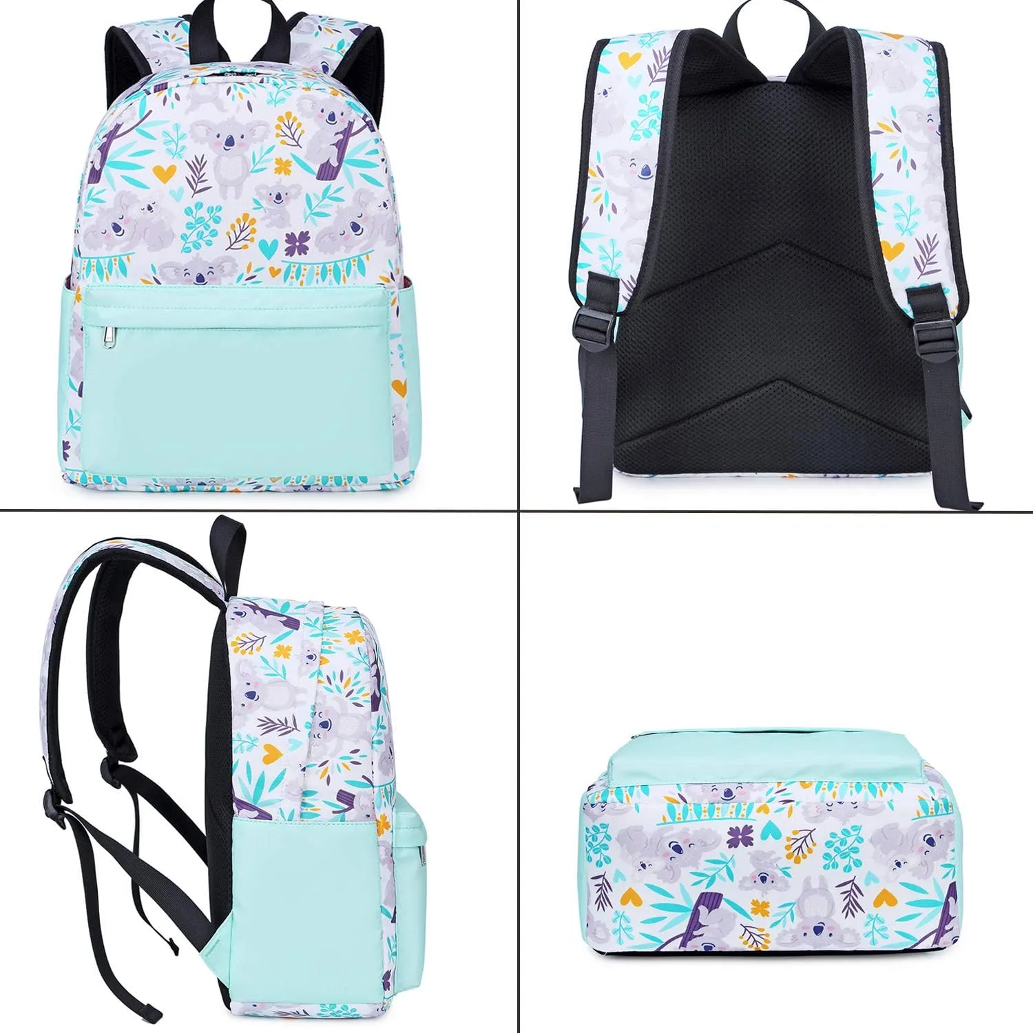 Soekidy Backpacks for Girls Backpack for School Fox Unicorn Backpack Kids Backpack Set, Preschool Bookbag