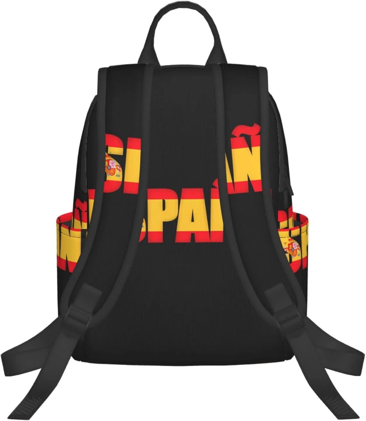 Spain Spanish Espana Flag Casual Laptop Backpack Travel Rucksack Sports Daypack Adjustable Strap Bags with Multi-Pockets for Working Running Camping