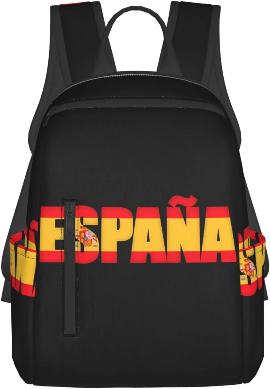 Spain Spanish Espana Flag Casual Laptop Backpack Travel Rucksack Sports Daypack Adjustable Strap Bags with Multi-Pockets for Working Running Camping