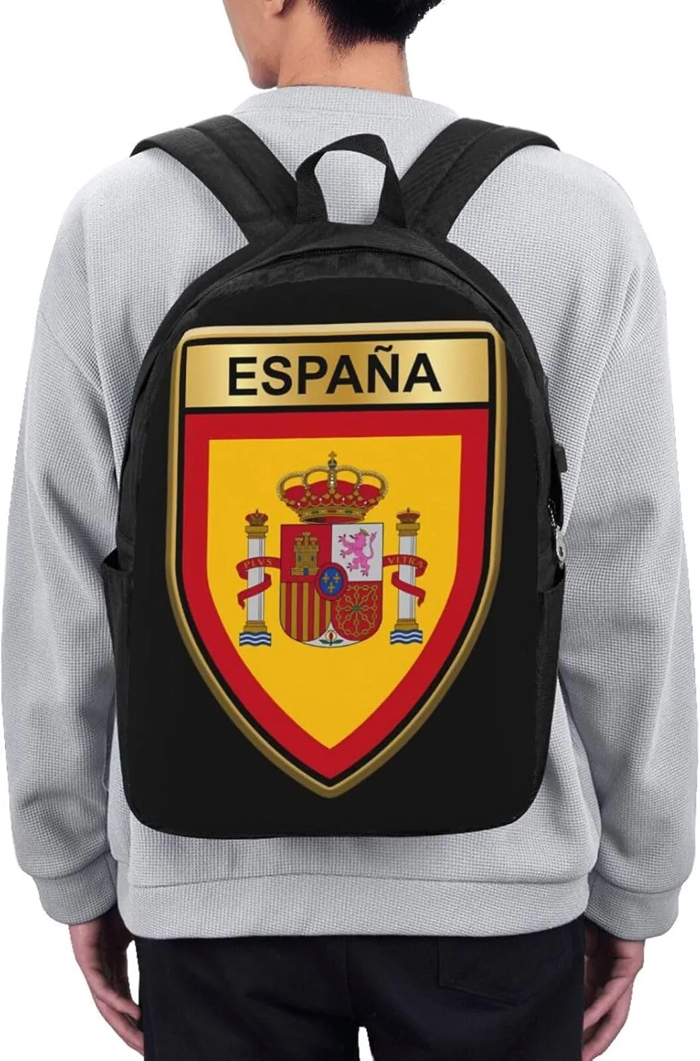 Spain Spanish Espana Flags Laptop Backpacks Travel Backpack Casual Business Daypack Sport Rucksack Computer Bag Fits up to 17 Inch Notebook with USB Port