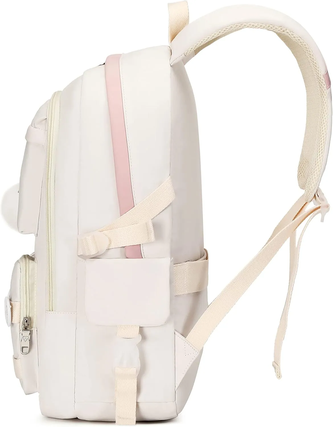 Spotted Tiger Girls Backpack Aesthetic Backpack for Teen Girl Cute School Bag Bookbag Anime School Backpacks for Girls (White)